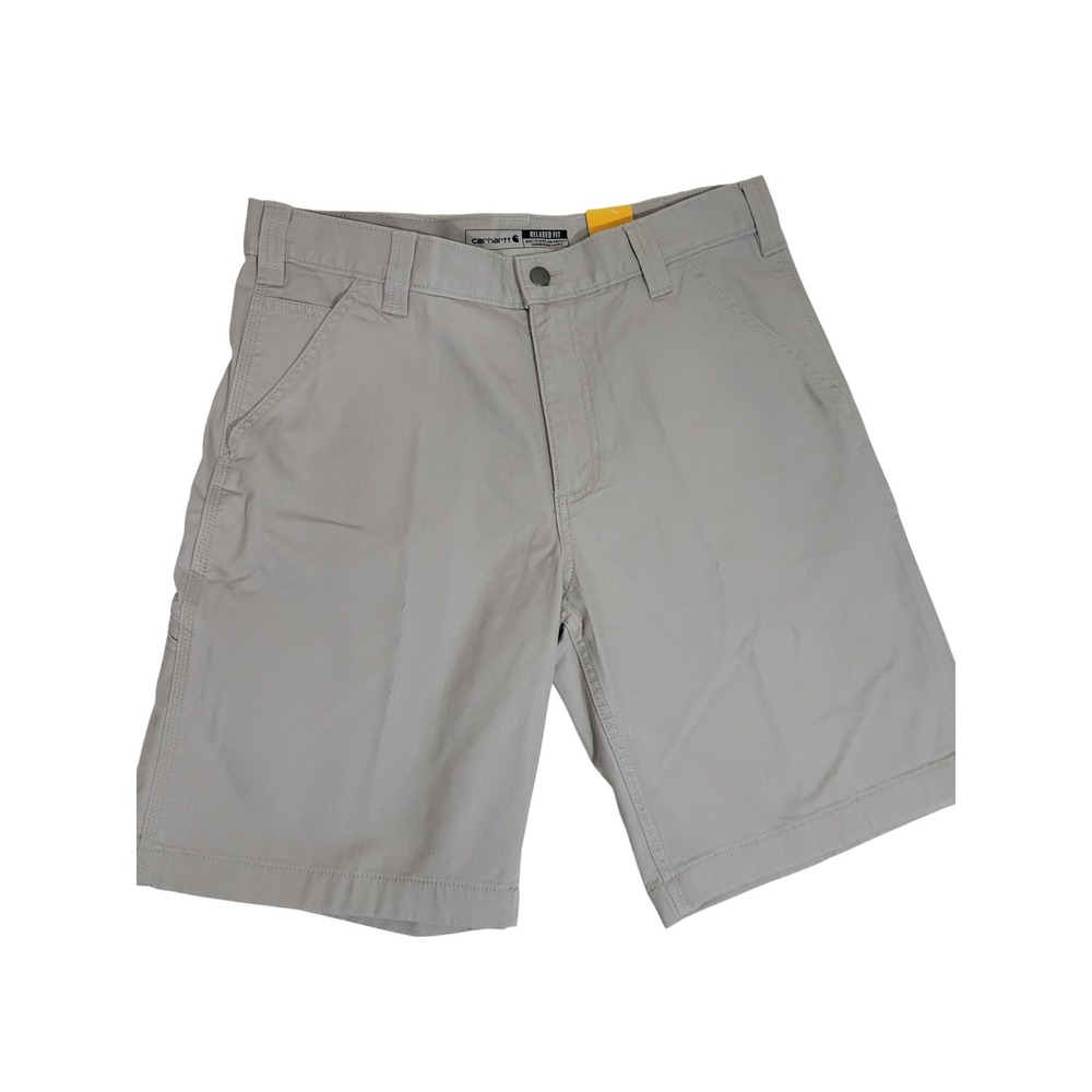 Carhartt Work Shorts Men 34 Tan Rugged Flex Relaxed Fit Canvas BS2514-M Workwear